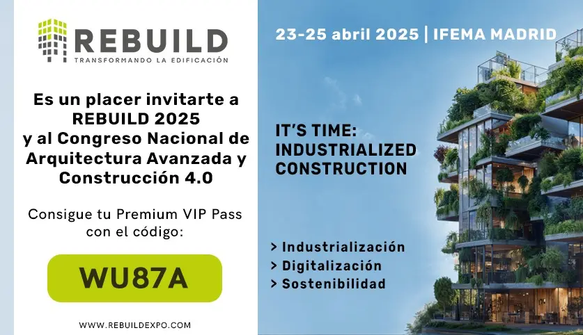La Red de Ciudades Inteligentes (RICI) estará presente en REBUILD 2025 (23-25 ABRIL | MADRID - IFEMA), el mayor evento europeo de construcción industrializada, digitalización y sostenibilidad para la edificación.
